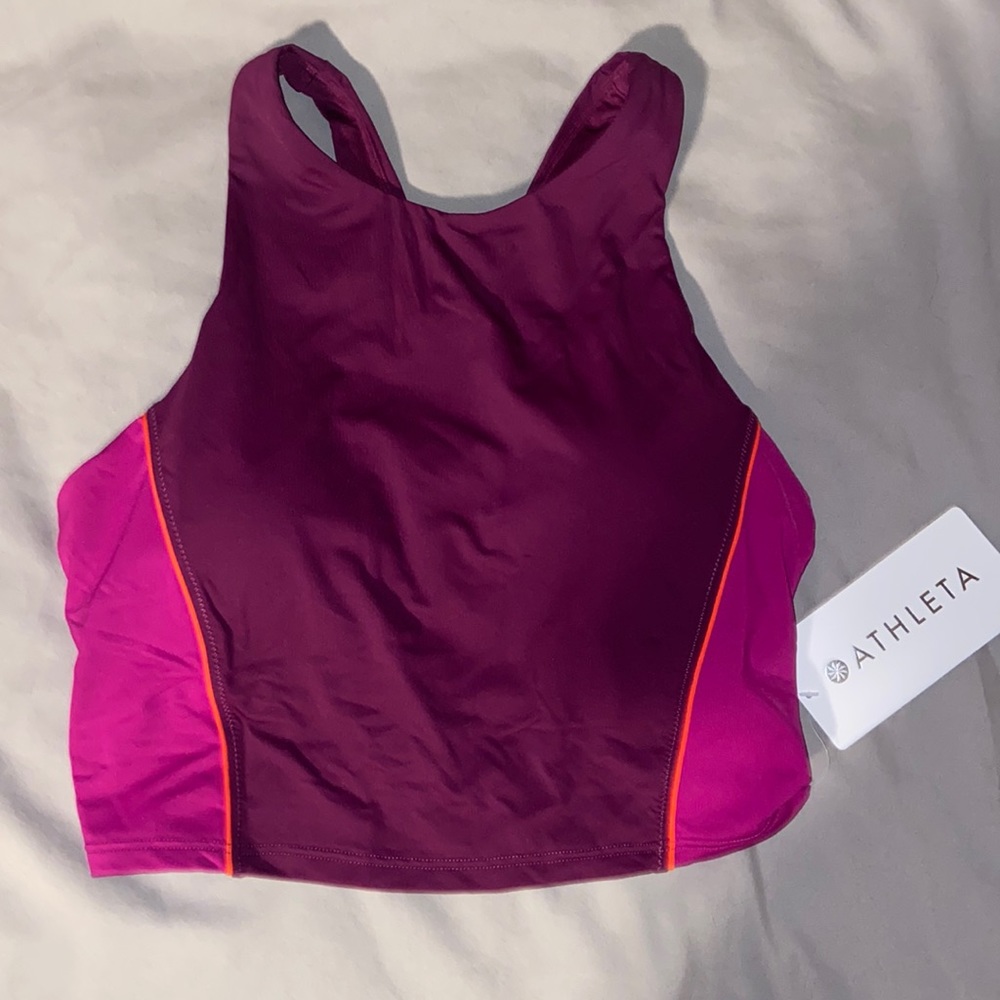 Athleta A-C Colrblk Crop Bikini Top